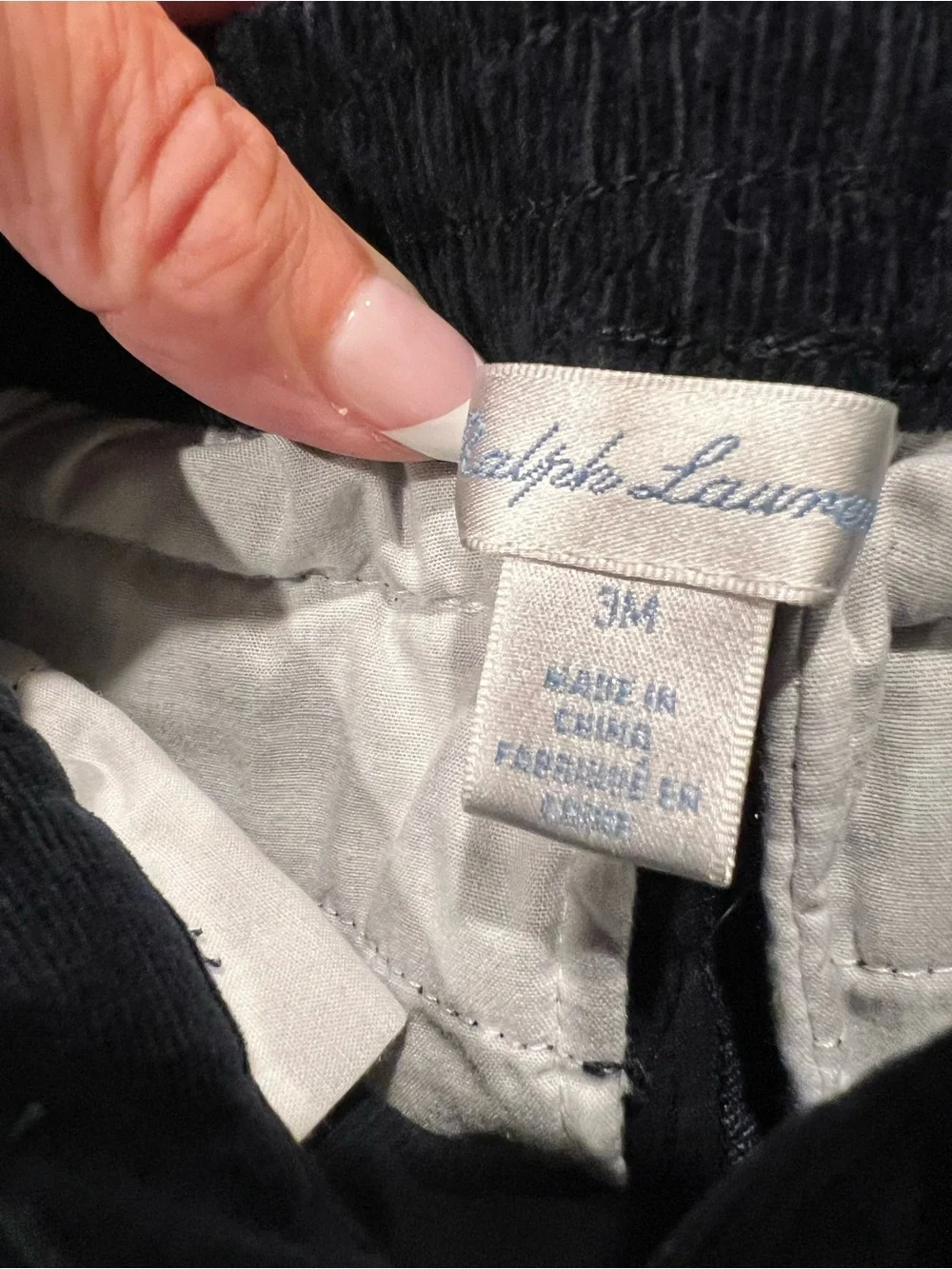 Ralph Lauren Black Corduroy Kids Trousers